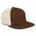 Brown-Khaki Meshback Velcro Flat Brim