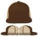 Brown-Khaki Meshback Snapback Flat Brim, Virtual Image