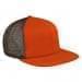 Orange Flat Brim High Crown-Black Back Half