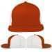 Orange-White Meshback Velcro Flat Brim, Virtual Image