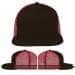 USA Made Black-Red Flat Brim High Crown Cap