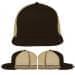 USA Made Black-Khaki Flat Brim High Crown Cap