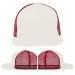 USA Made White-Red Flat Brim High Crown Cap