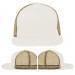 USA Made White-Khaki Flat Brim High Crown Cap