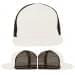 USA Made White-Black Flat Brim High Crown Cap