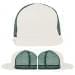 USA Made White-Hunter Green Flat Brim High Crown Cap