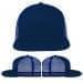 USA Made Navy-Royal Blue Flat Brim High Crown Cap