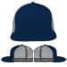 USA Made Navy-Light Gray Flat Brim High Crown Cap