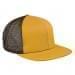 Athletic Gold Flat Brim High Crown-Black Back Half