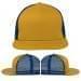 USA Made Athletic Gold-Navy Flat Brim High Crown Cap