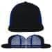 Dark Gray-Royal Blue Meshback Snapback Flat Brim, Virtual Image
