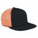 Dark Gray-Orange Meshback Velcro Flat Brim