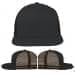 USA Made Dark Gray-Black Flat Brim High Crown Cap