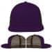 USA Made Purple-Black Flat Brim High Crown Cap