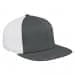 Light Gray Flat Brim High Crown-White Back Half