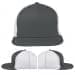 USA Made Light Gray-White Flat Brim High Crown Cap