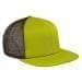 Safety Green Flat Brim High Crown-Black Back Half