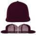 Burgundy-Burgundy Meshback Snapback Flat Brim, Virtual Image