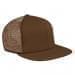 Brown Flat Brim High Crown