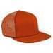 Orange Flat Brim High Crown