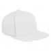 White Flat Brim High Crown