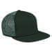 Hunter Green Flat Brim High Crown