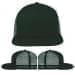 USA Made Hunter Green Flat Brim High Crown Cap