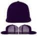Purple-Purple Meshback Velcro Flat Brim, Virtual Image