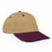 Khaki Lowstyle Structured-Burgundy Visor, Eyelets