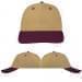 USA Made Khaki-Burgundy Lowstyle Structured Cap