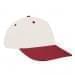 White Lowstyle Structured-Red Visor, Eyelets