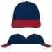 USA Made Navy-Red Lowstyle Structured Cap
