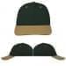 USA Made Hunter Green-Khaki Lowstyle Structured Cap