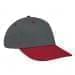 Light Gray Lowstyle Structured-Red Visor, Eyelets