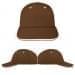 USA Made Brown-White Lowstyle Structured Cap