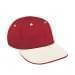 Red Lowstyle Structured-White Visor, Eyelets