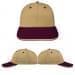USA Made Khaki-Burgundy Lowstyle Structured Cap