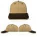 USA Made Khaki-Black Lowstyle Structured Cap