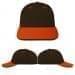 USA Made Black-Orange Lowstyle Structured Cap
