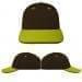 USA Made Black-Safety Green Lowstyle Structured Cap