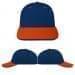 USA Made Navy-Orange Lowstyle Structured Cap