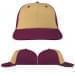 USA Made Khaki-Burgundy Lowstyle Structured Cap