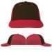 USA Made Black-Red Lowstyle Structured Cap