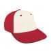 White Lowstyle Structured-Red Back Half, Visor