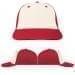USA Made White-Red Lowstyle Structured Cap