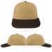 USA Made Khaki-Black Lowstyle Structured Cap