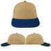 USA Made Khaki-Navy Lowstyle Structured Cap