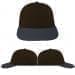 USA Made Black-Dark Gray Lowstyle Structured Cap