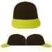 USA Made Black-Safety Green Lowstyle Structured Cap