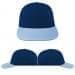 USA Made Navy-Light Blue Lowstyle Structured Cap